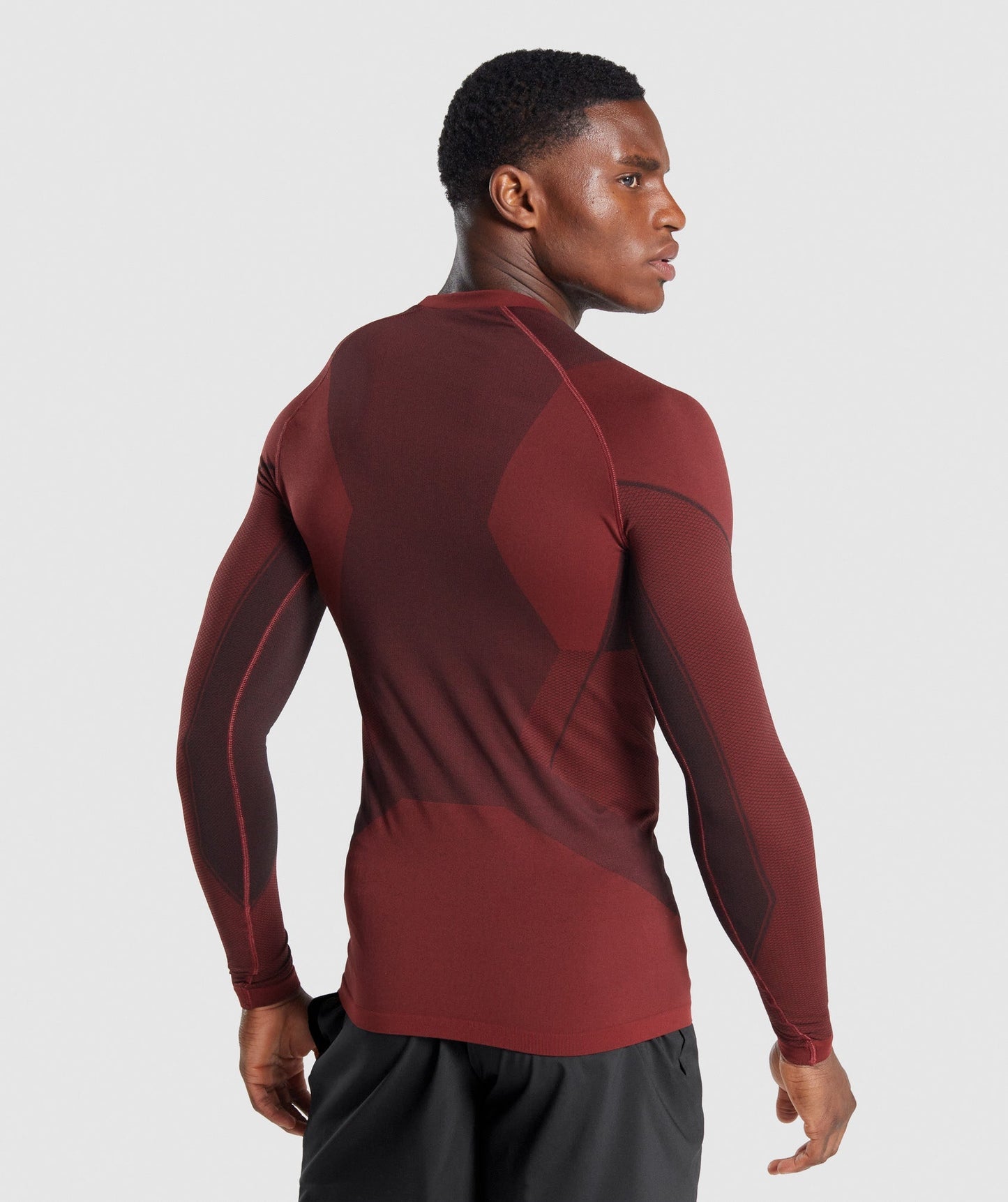 Gymshark Free Force Seamless Long Sleeve T -Shirt - Burgundy