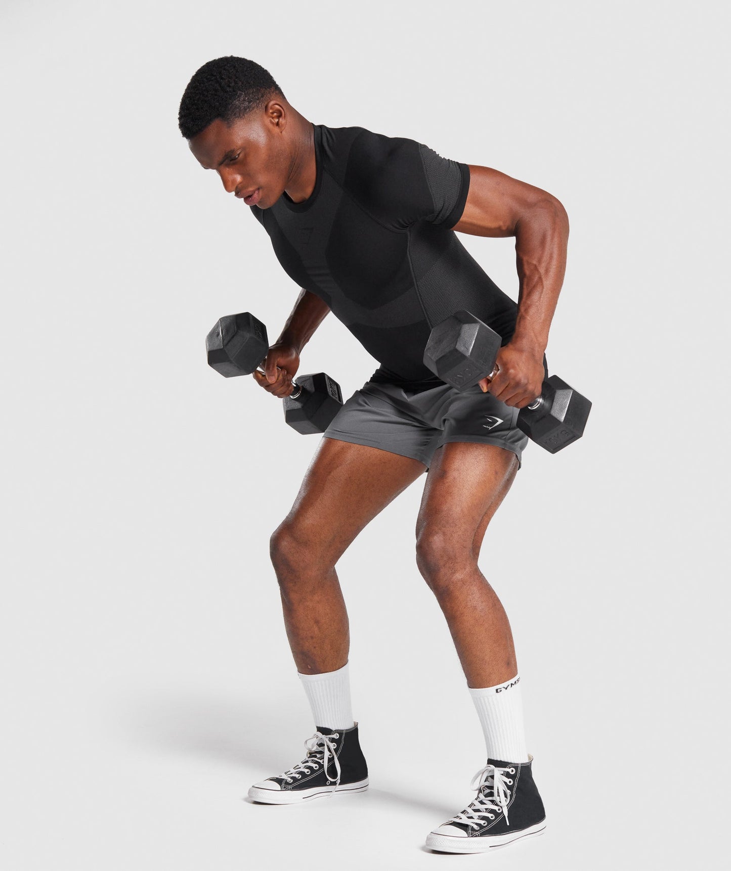 Gymshark Free Force Nahtloses T -Shirt - schwarz