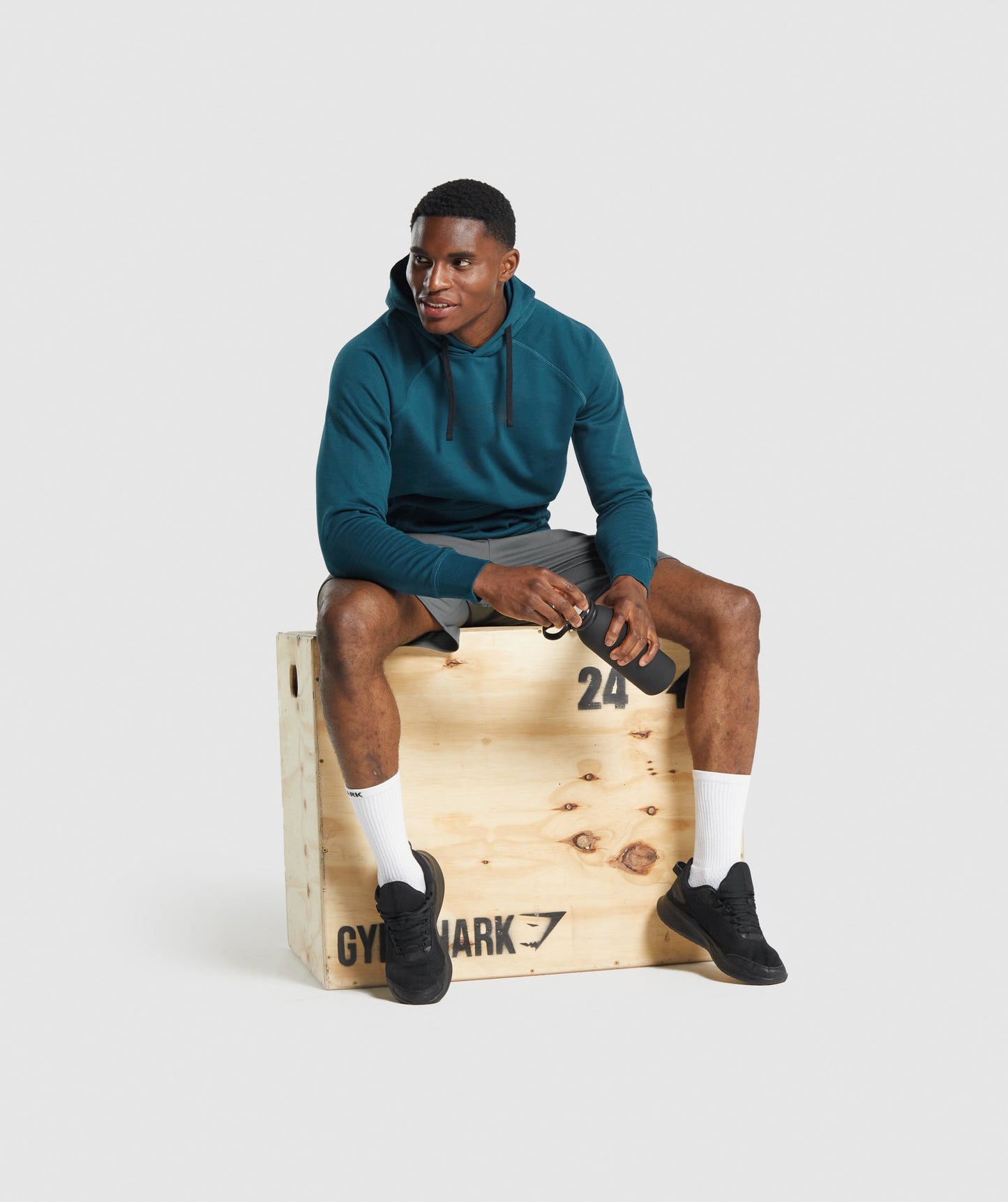 Gymshark Sharkhead Infill Hoodie - blaugrün
