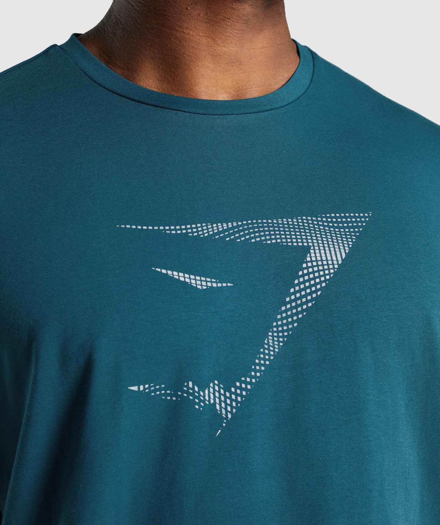 Gymshark Sharkhead Infill T -Shirt - blaugrün