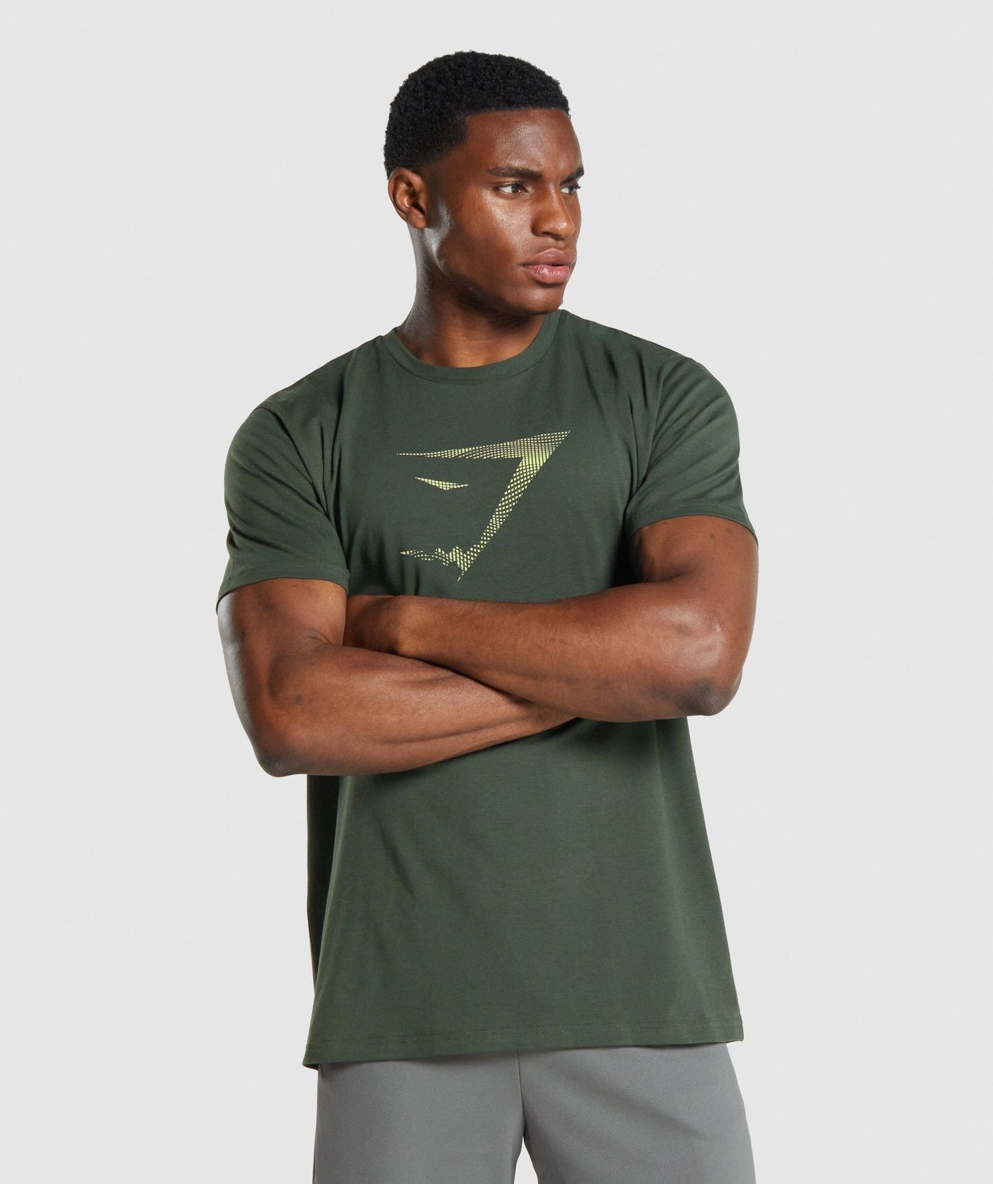 Gymshark Sharkhead Infill T -Shirt - dunkelgrün