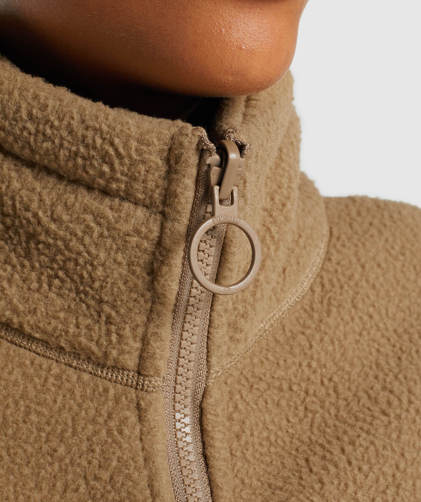 Gymshark Sherpa Jacke - hellbraun