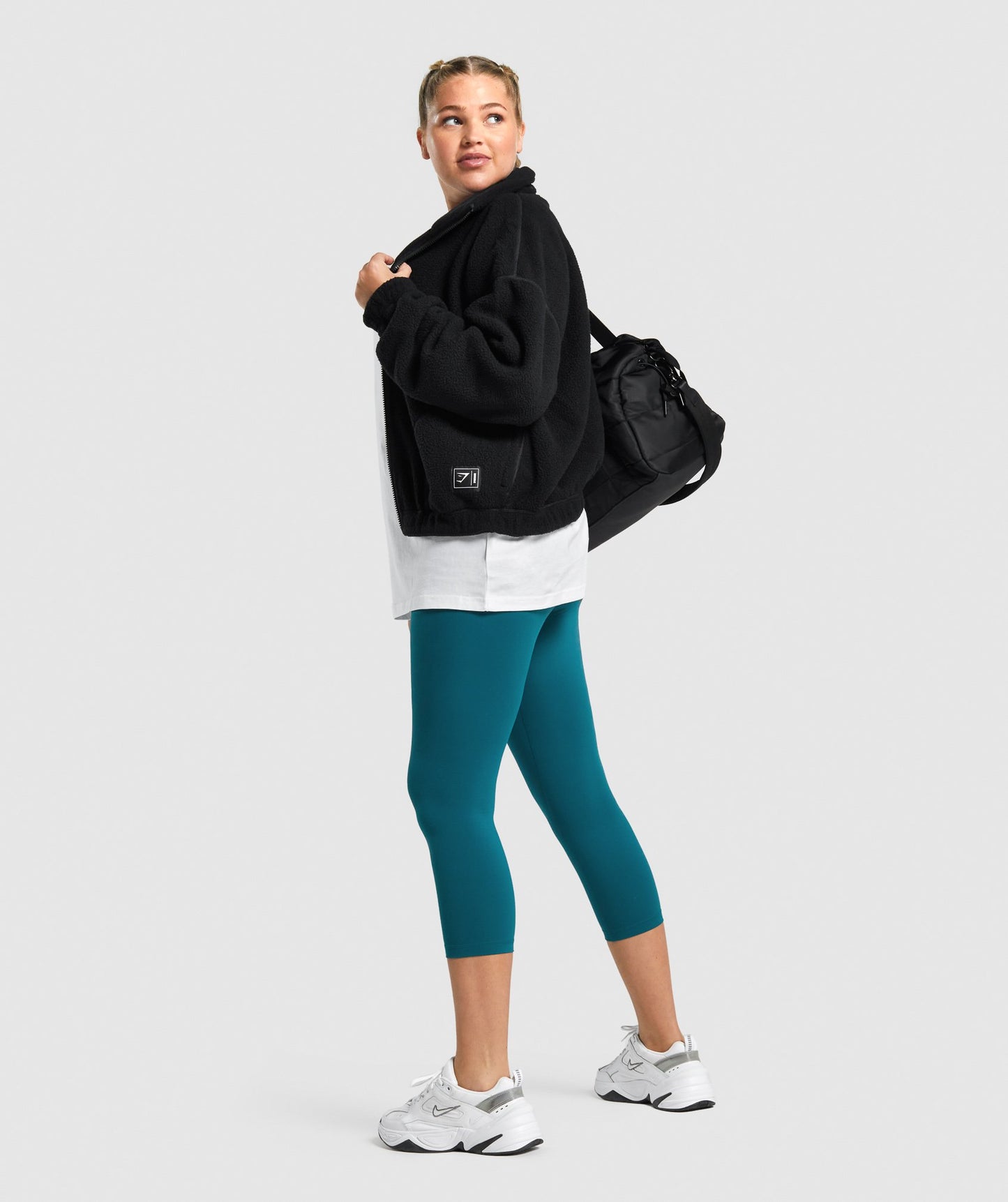 Gymshark Sherpa Jacke - schwarz