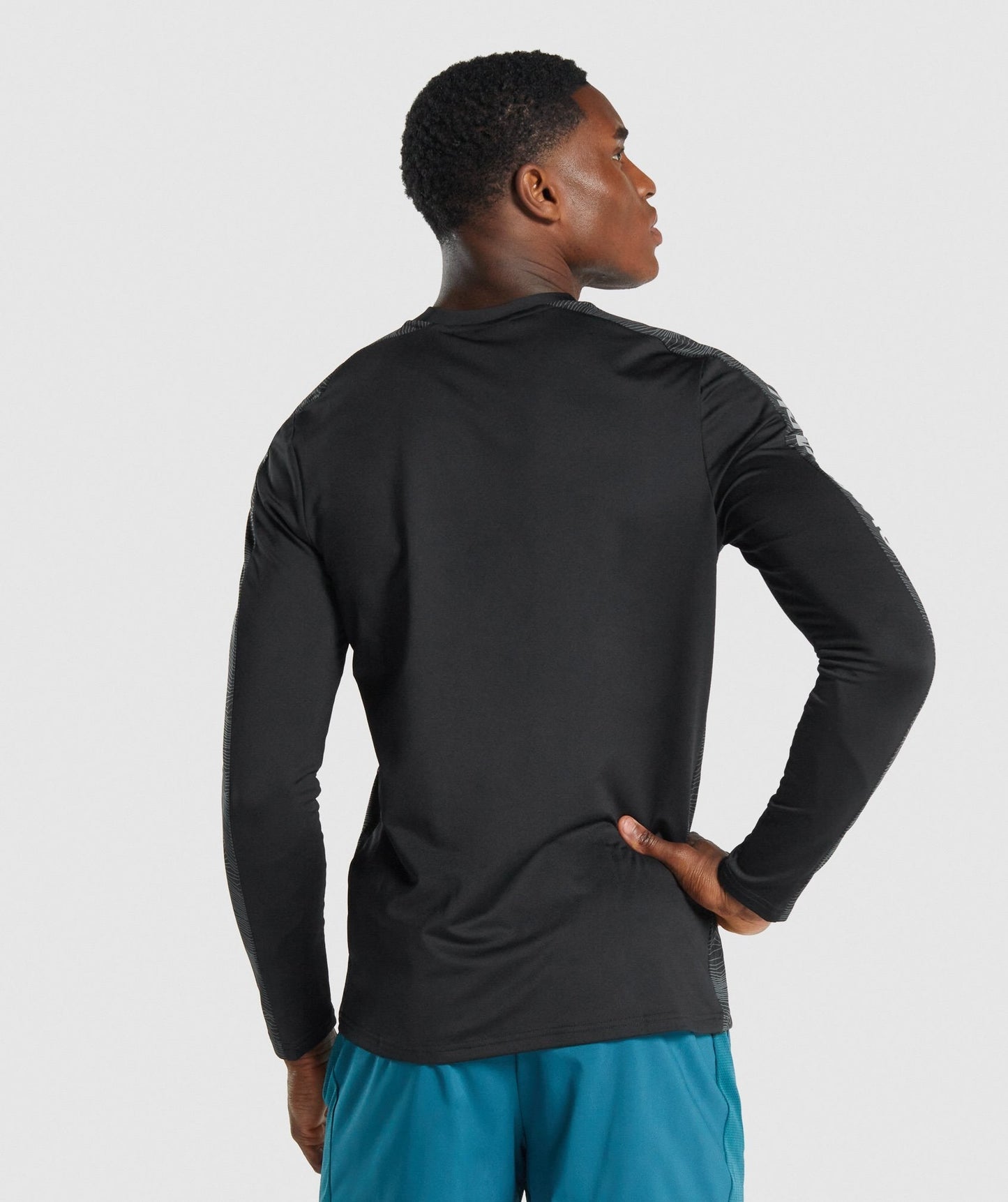Gymshark Sport Langarm Grafik T -Shirt - Schwarz