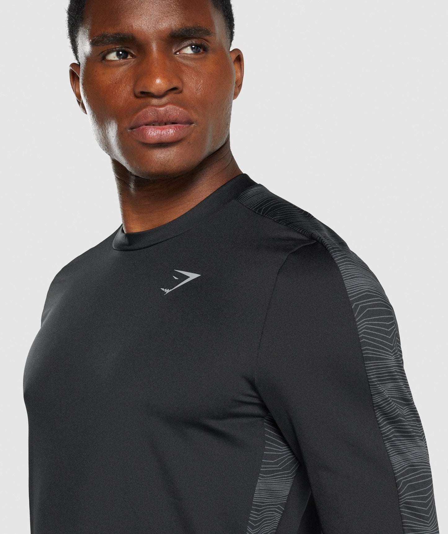 Gymshark Sport Langarm Grafik T -Shirt - Schwarz