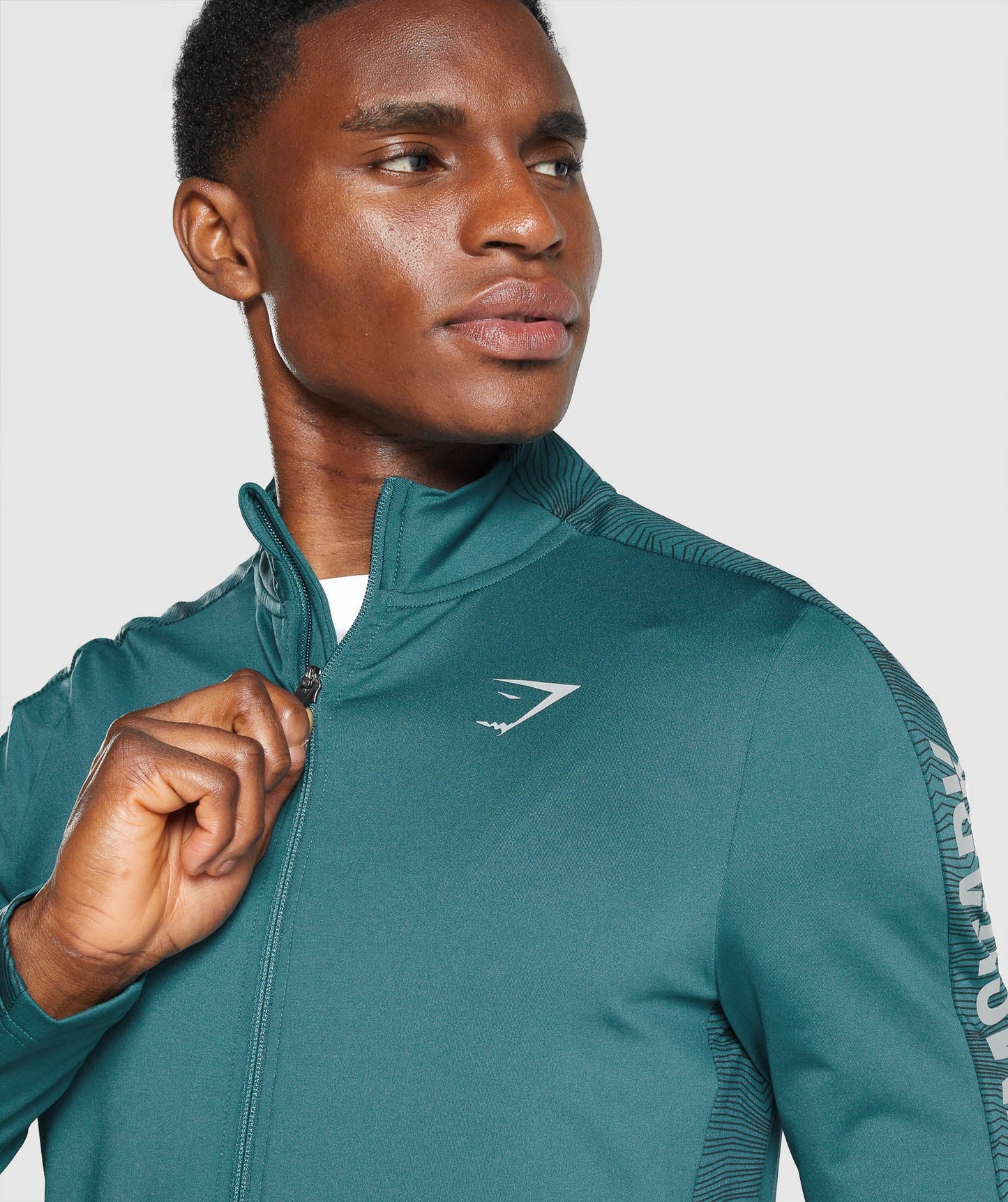 Gymshark Sport Full Reißverschluss - blaugrün