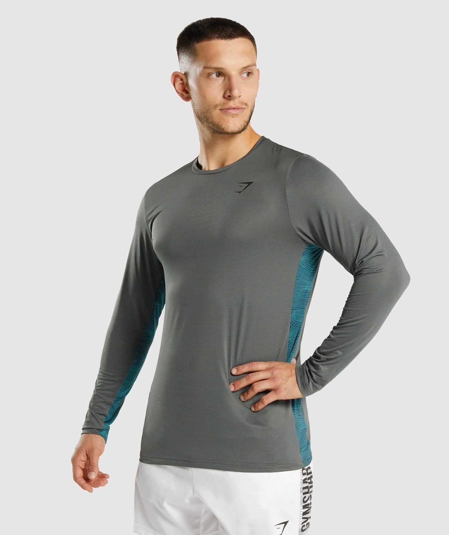 Gymshark Sport Langarm T -Shirt - Holzkohle