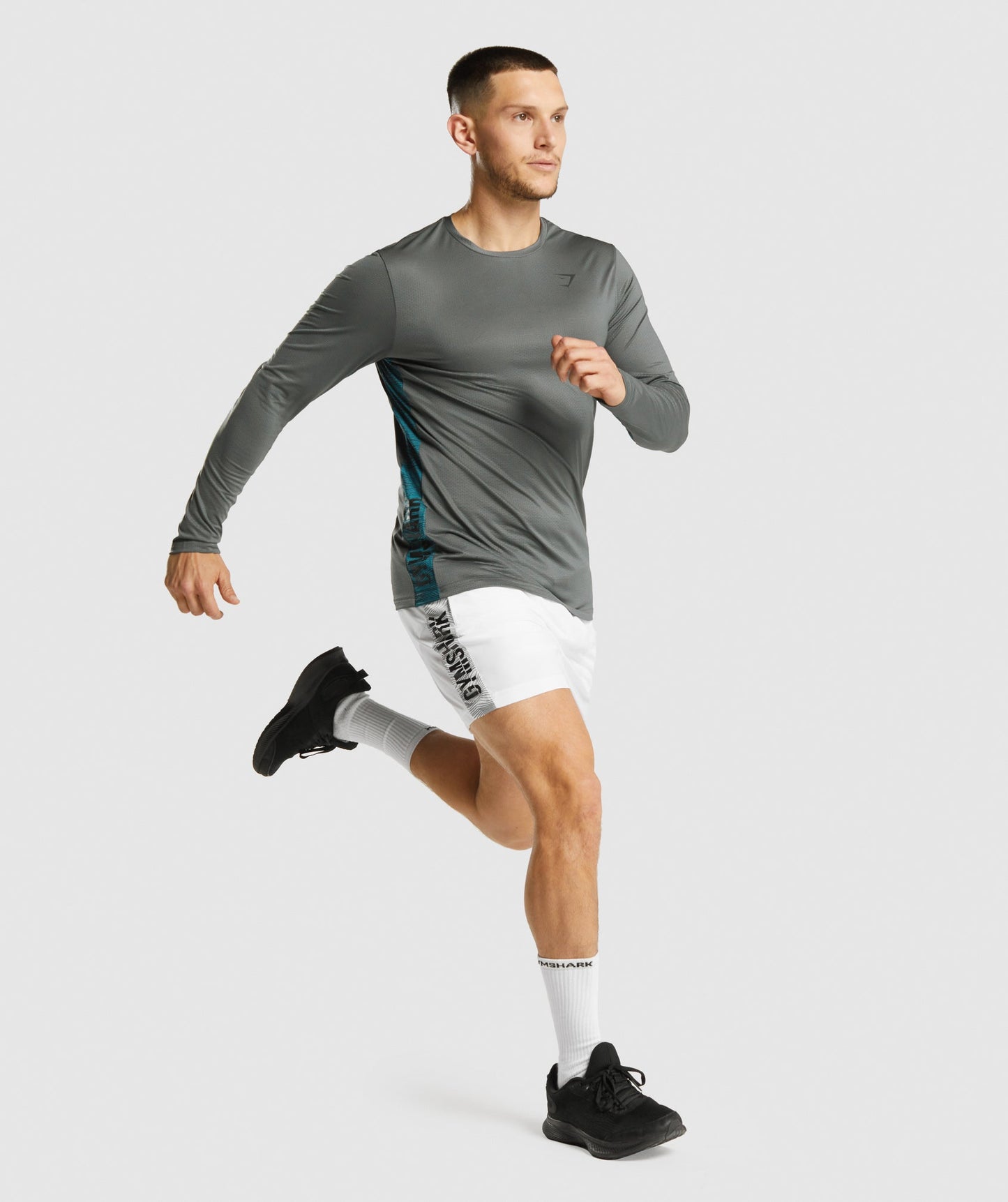 Gymshark Sport Langarm T -Shirt - Holzkohle