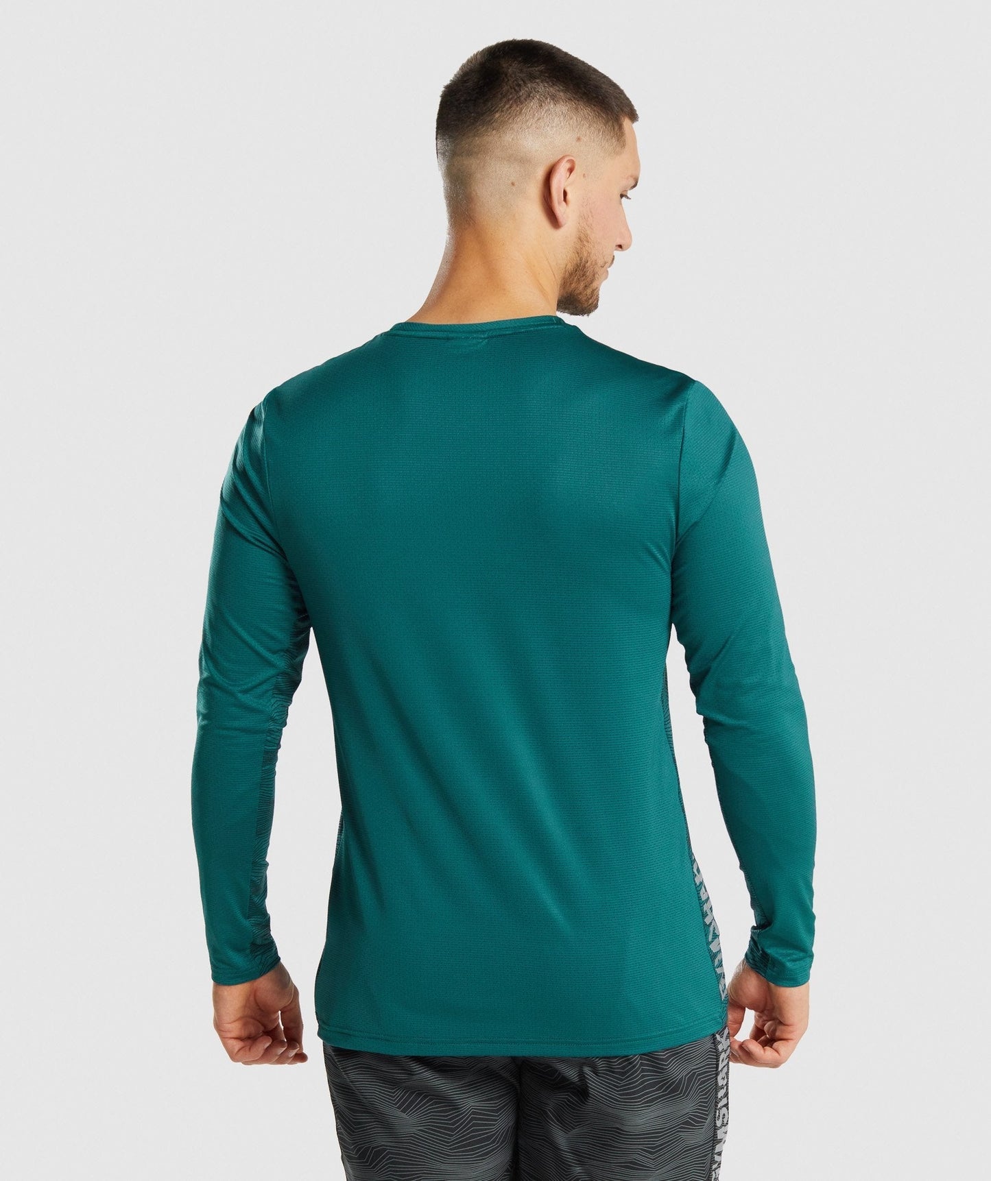Gymshark Sport Langarm T -Shirt - blaugrün