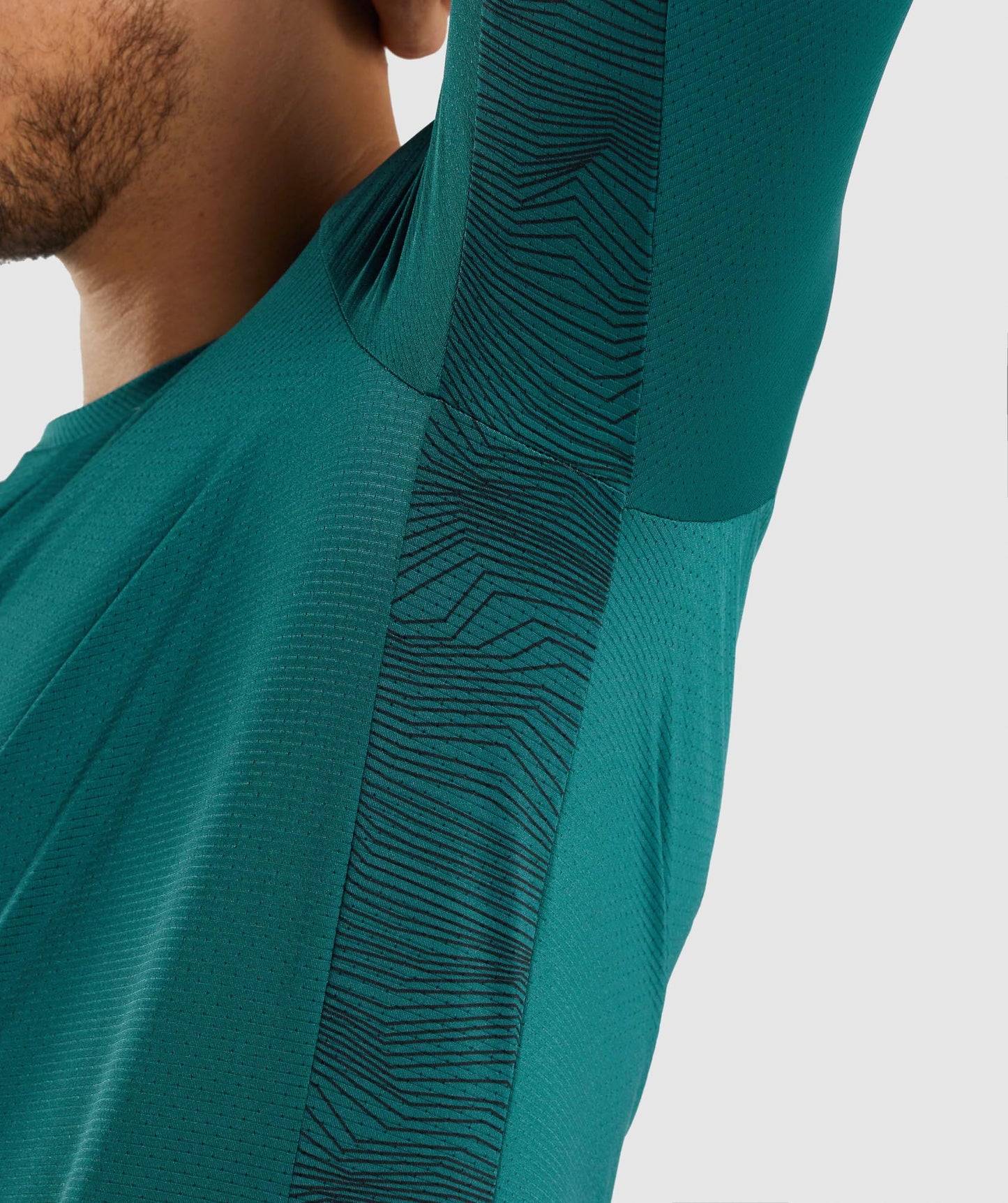 Gymshark Sport Langarm T -Shirt - blaugrün