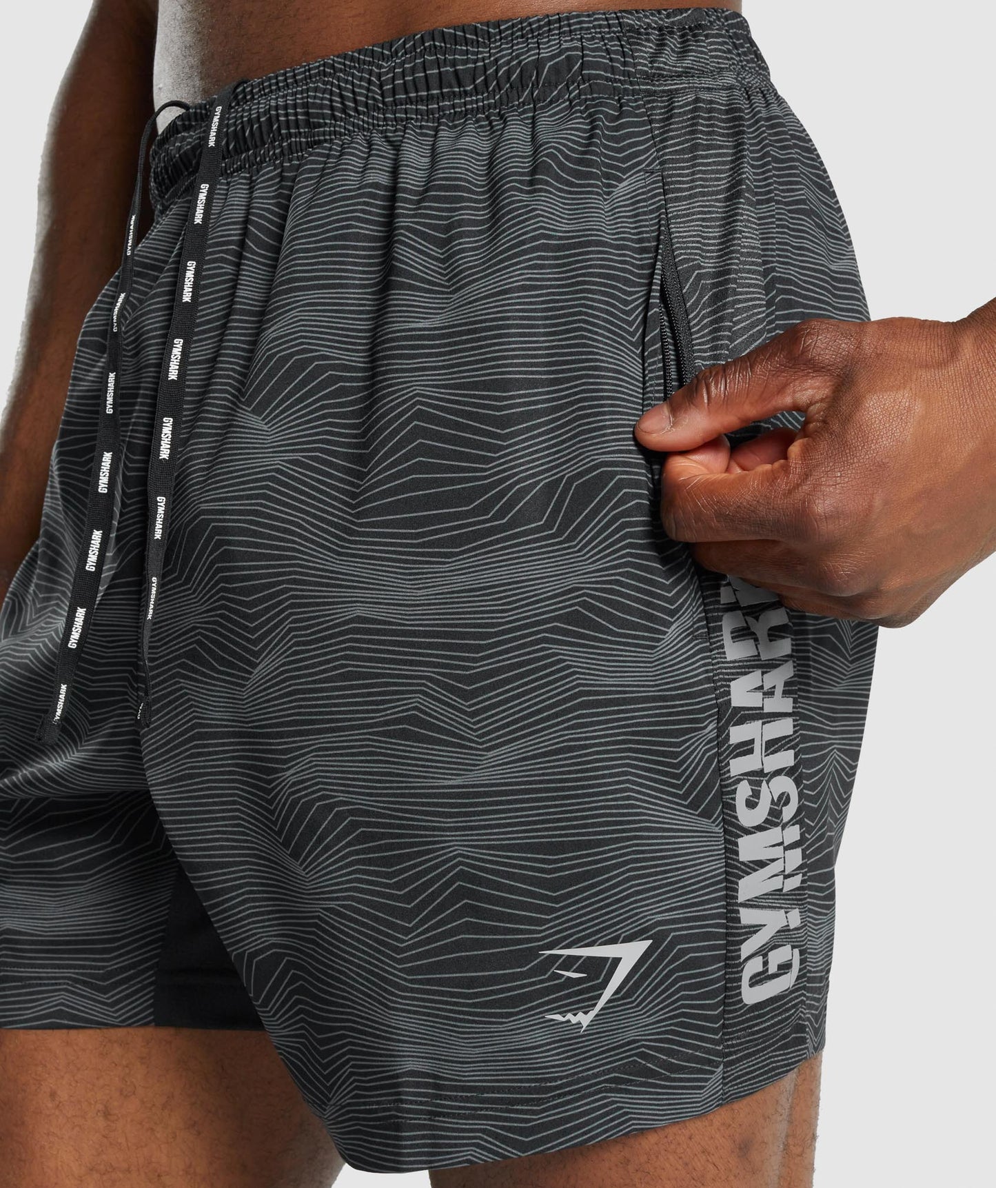 Gymshark Graphic Sport Shorts - Schwarzer Druck
