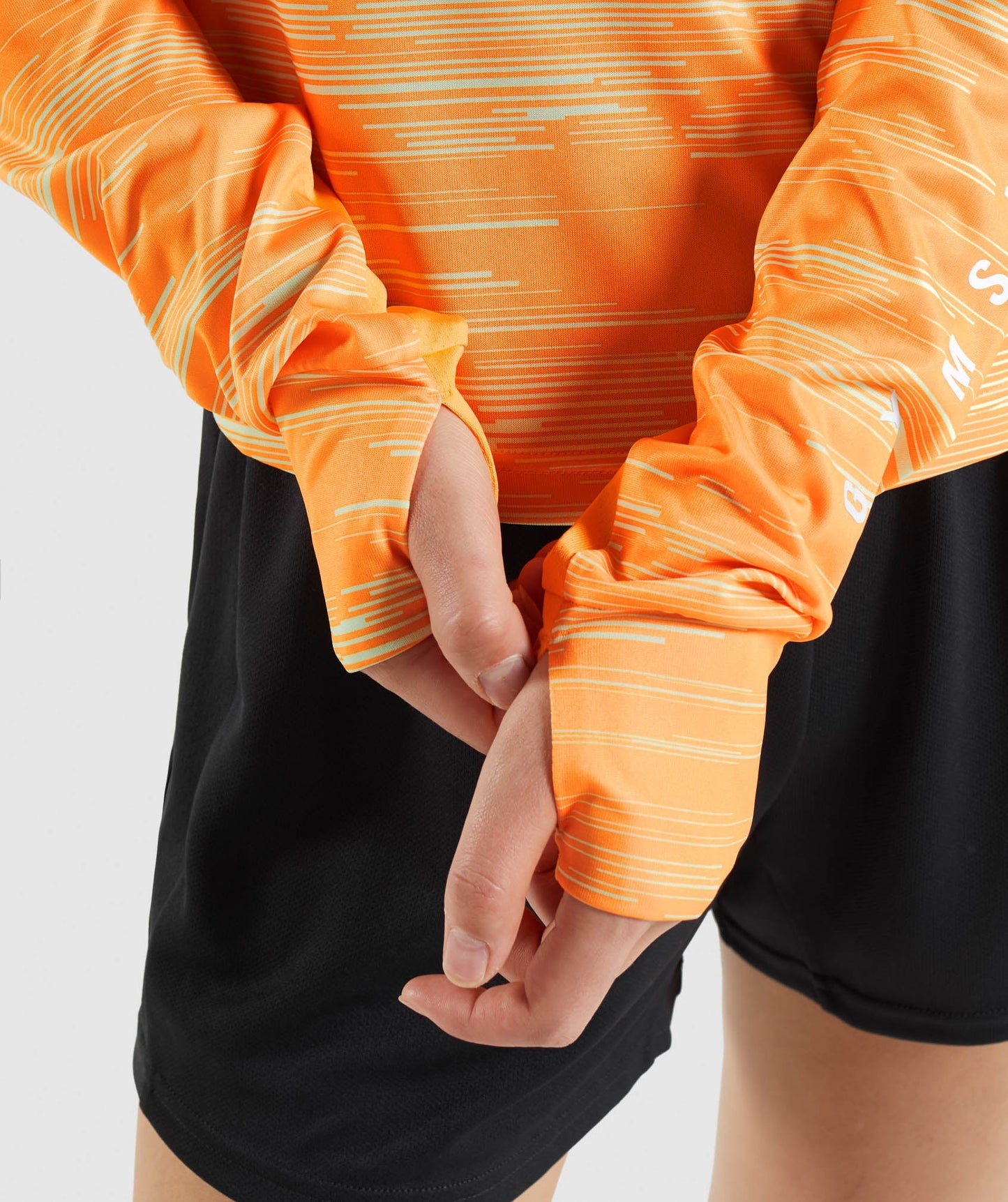 Gymshark Sport Loose Long Sleeve T-Shirt - Orange Print