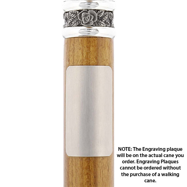 Custom Cane Engraving - Rectangle Stainless Steel