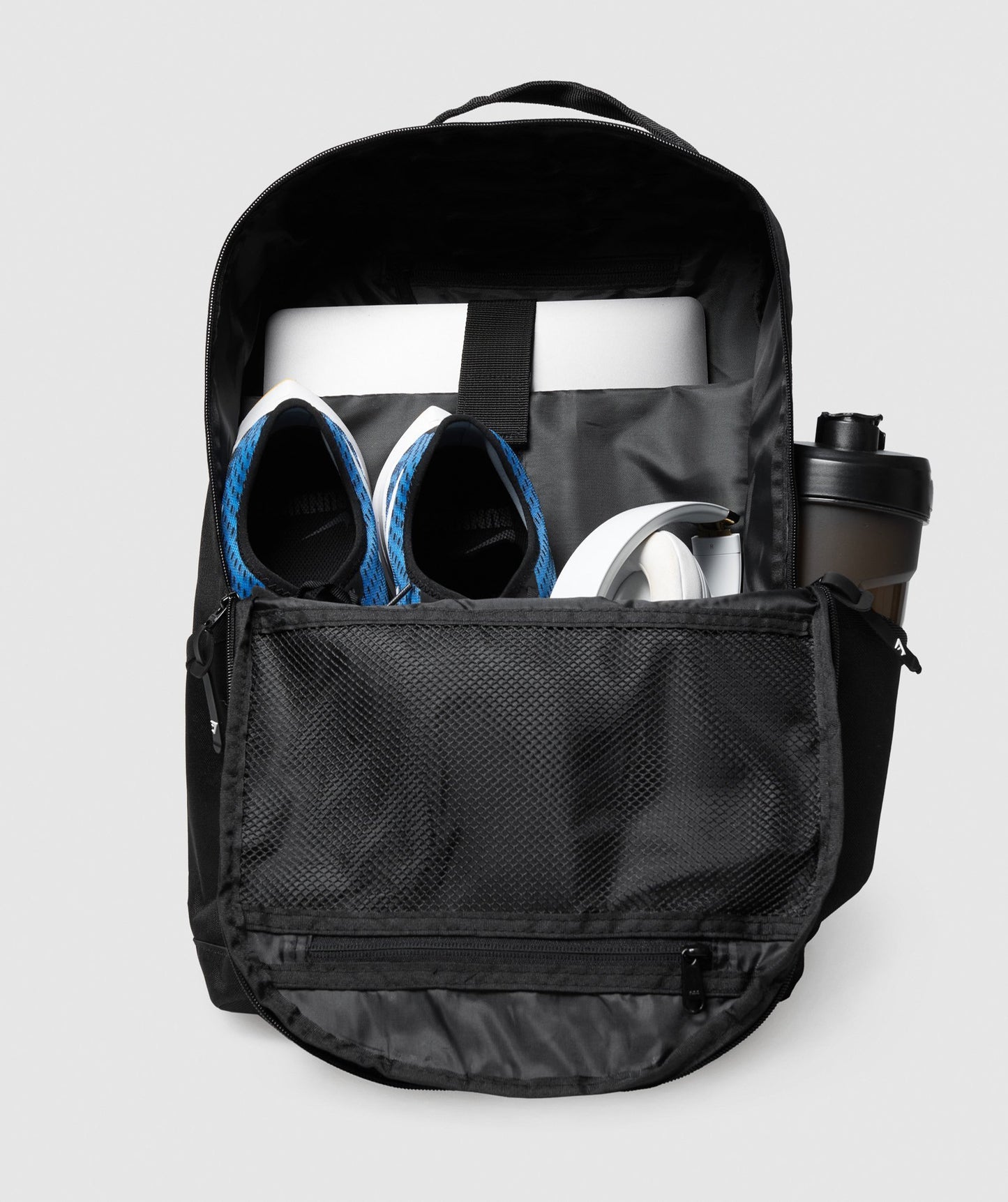 Gymshark aufgeklebten Logo -Rucksack - Schwarz/Blaugrün