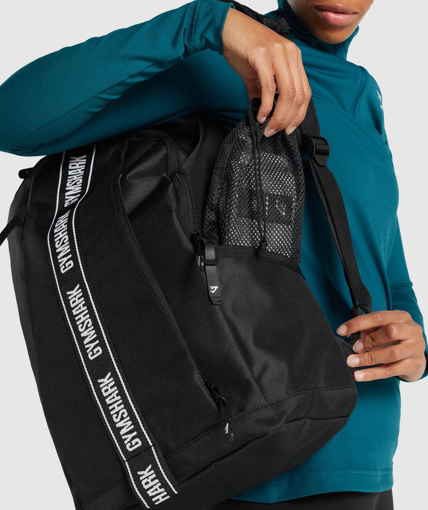 Gymshark aufgeklebten Logo -Rucksack - Schwarz
