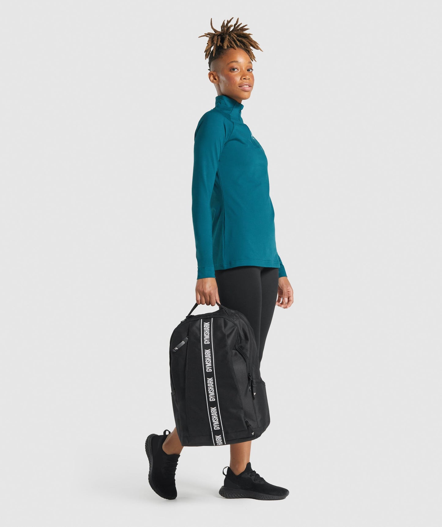 Gymshark aufgeklebten Logo -Rucksack - Schwarz