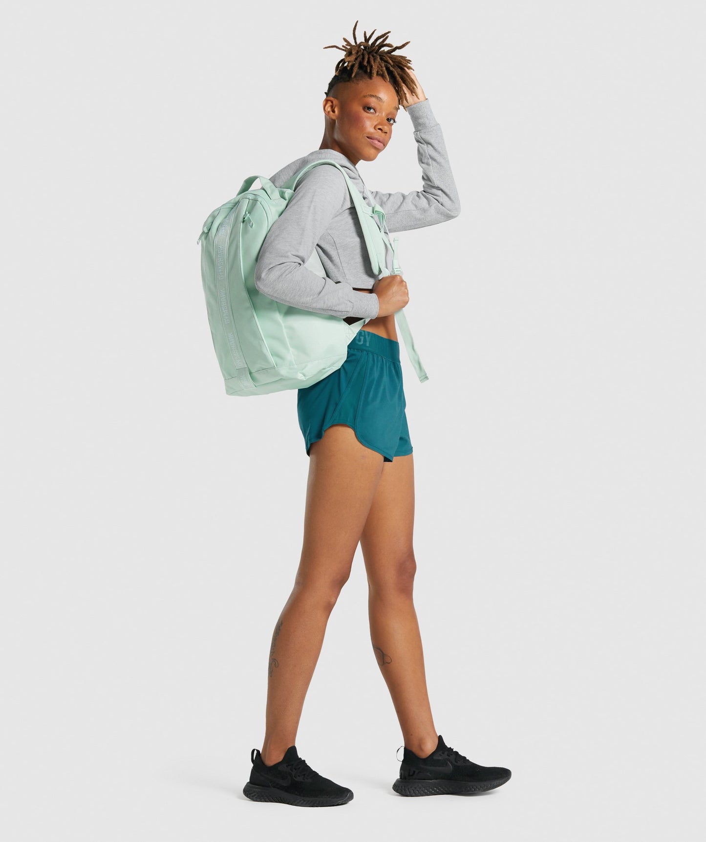 Gymshark Taped Logo Rucksack - hellgrün