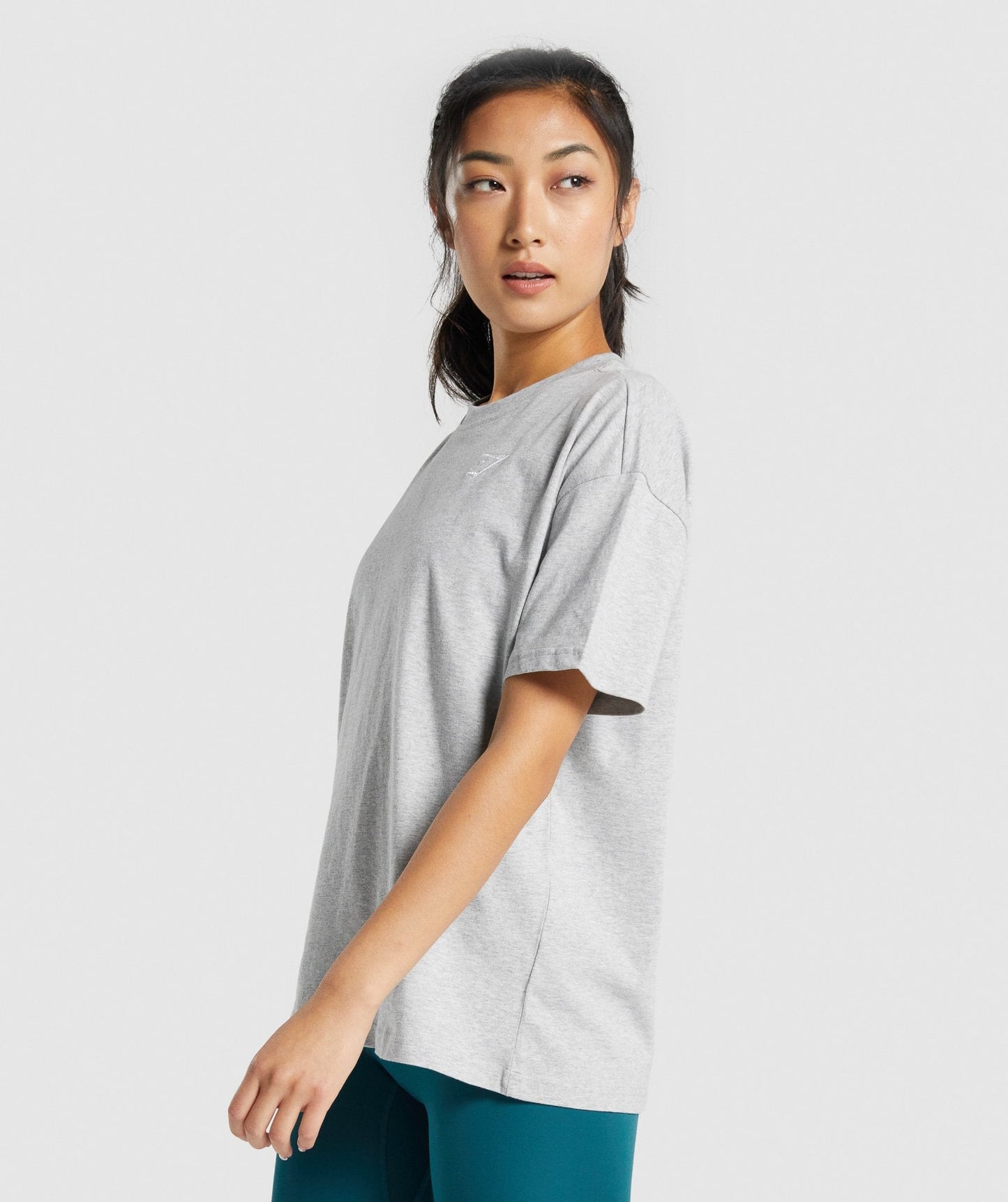 Gymshark Training übergroßes T -Shirt - hellgraue Mergel