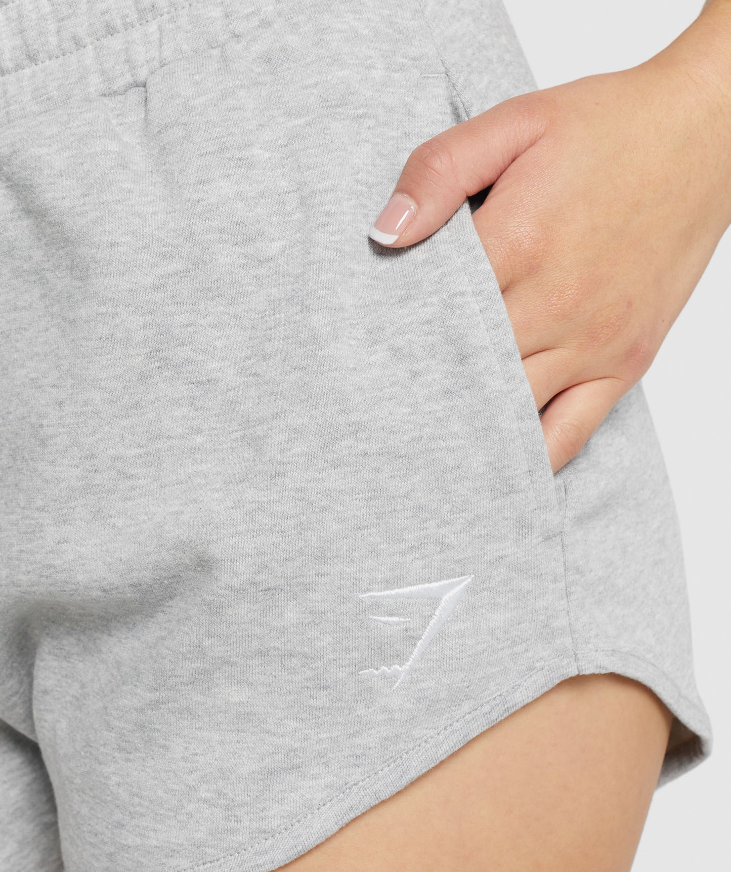 Gymshark Training Schweißshorts - hellgraue Mergel