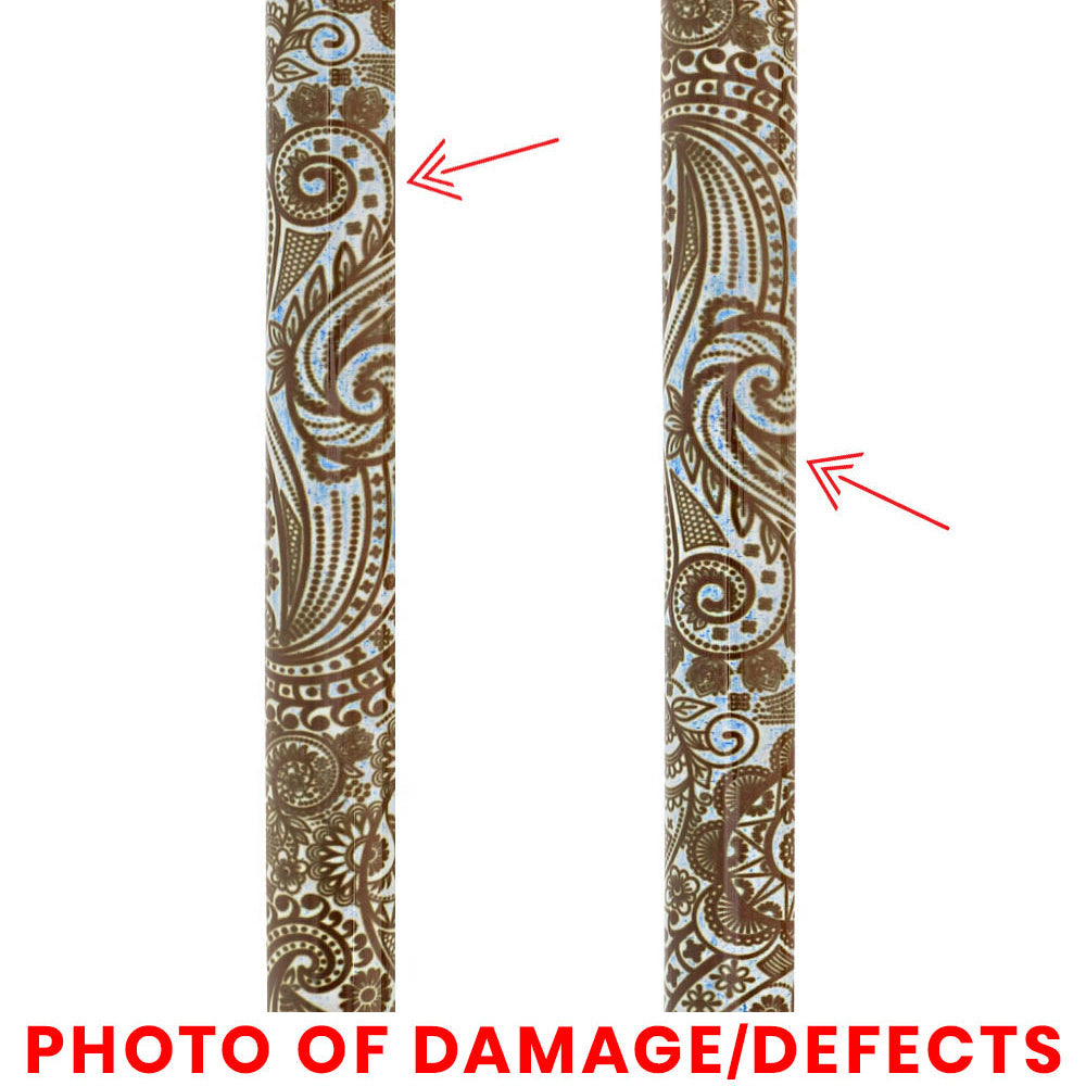 Scratch and Dent White Pearlz w/ Rhinestone Collar and Black Swirl Designer Adjustable Cane V80570