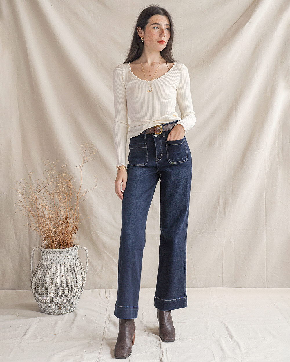Sloane Jeans in dunkler Waschung
