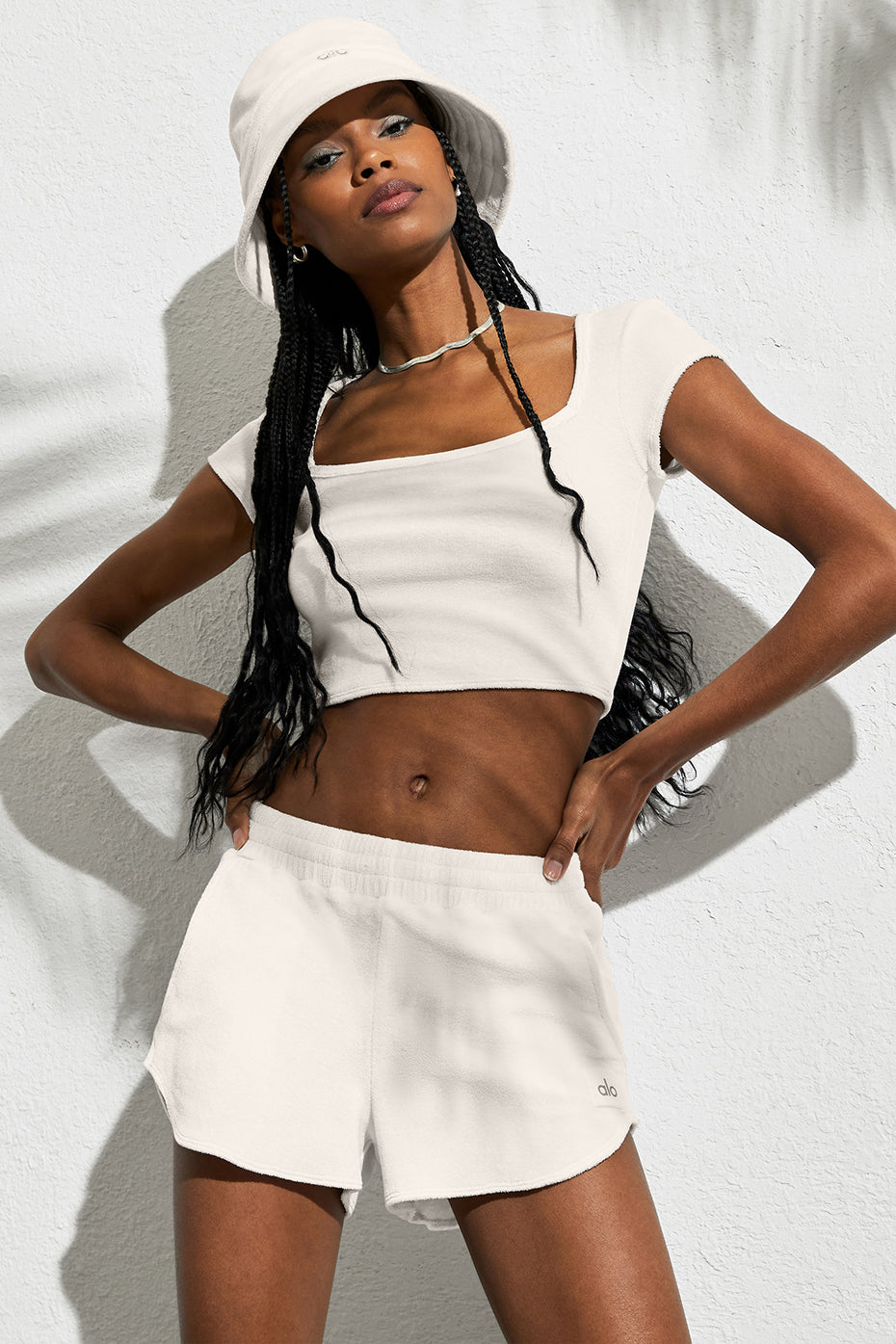 Terry High-Waist Beachside Short - Ivory