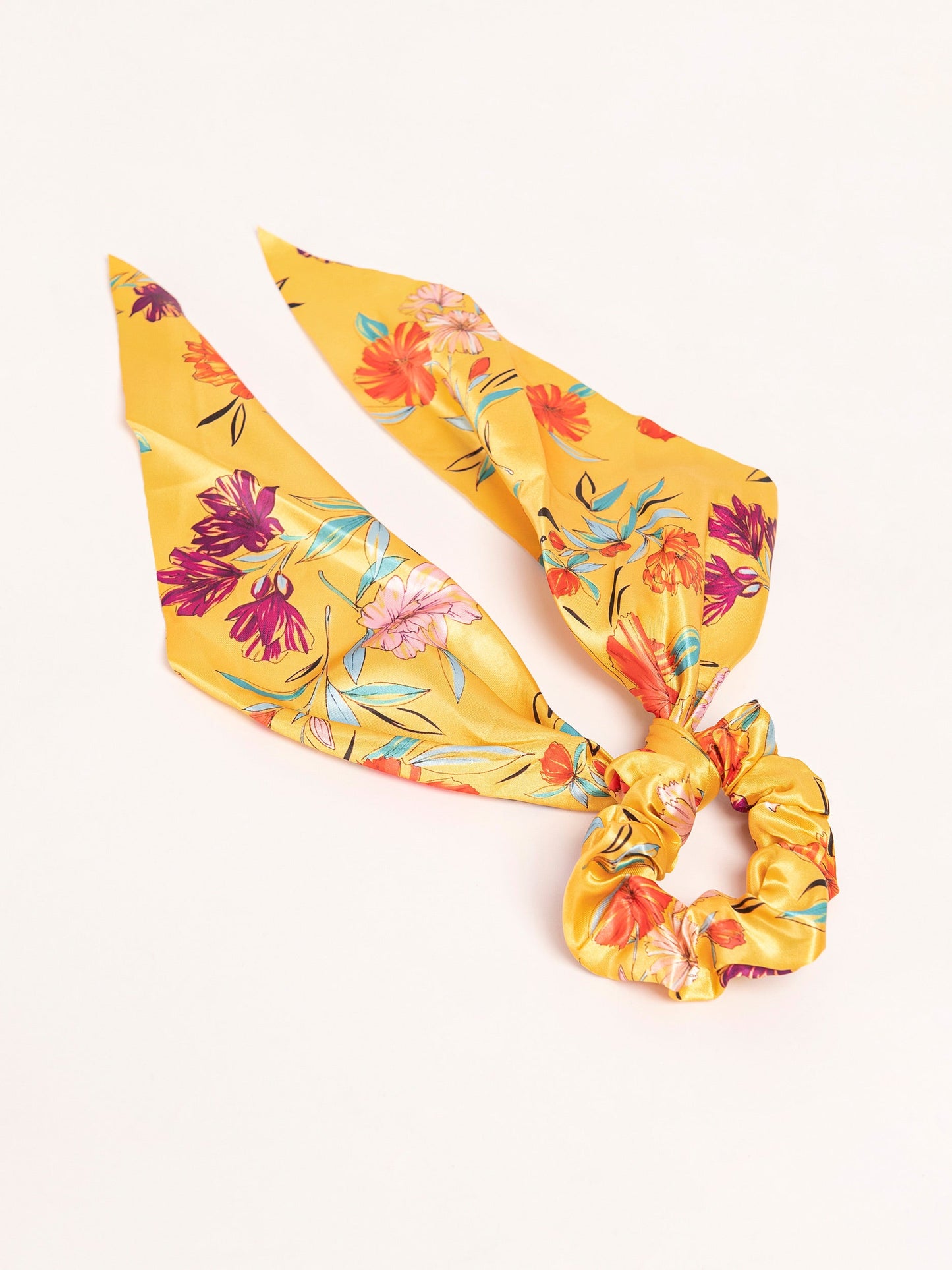 Floral Scrunchie With Tail