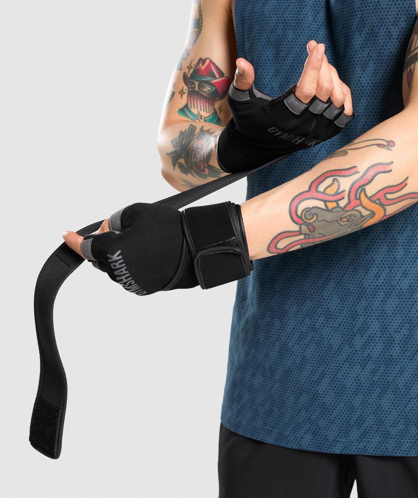 Gymshark Wrap Hifting Handschuhe - Schwarz