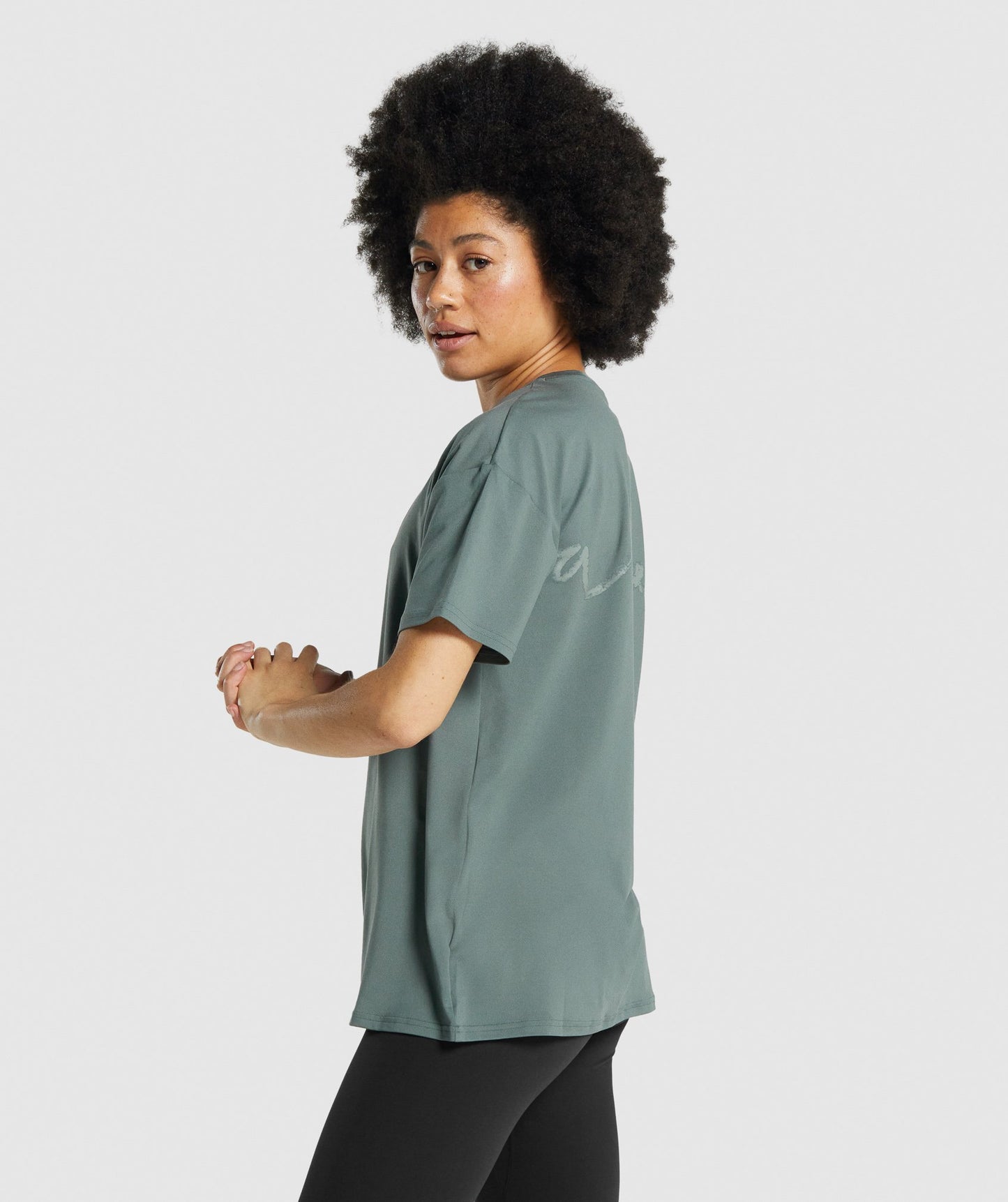 Gymshark Whitney Oversized T-Shirt - Eucalyptus