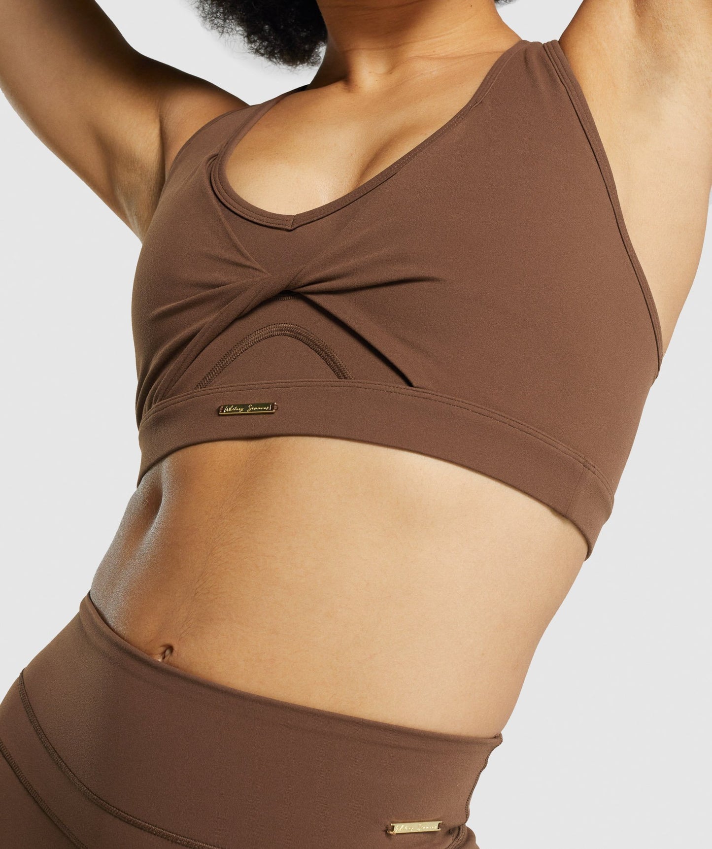 Gymshark Whitney Mesh Sports Bra - Dandelion Brown