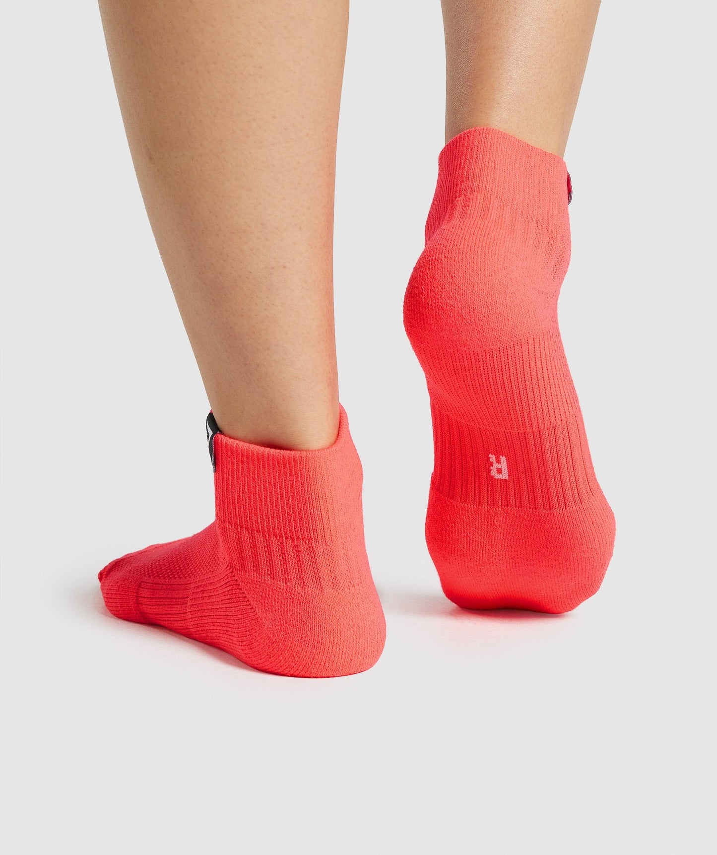 Gymshark gewebte Tab -Quarter -Socken 3pk - Grün/Türkis/Koralle