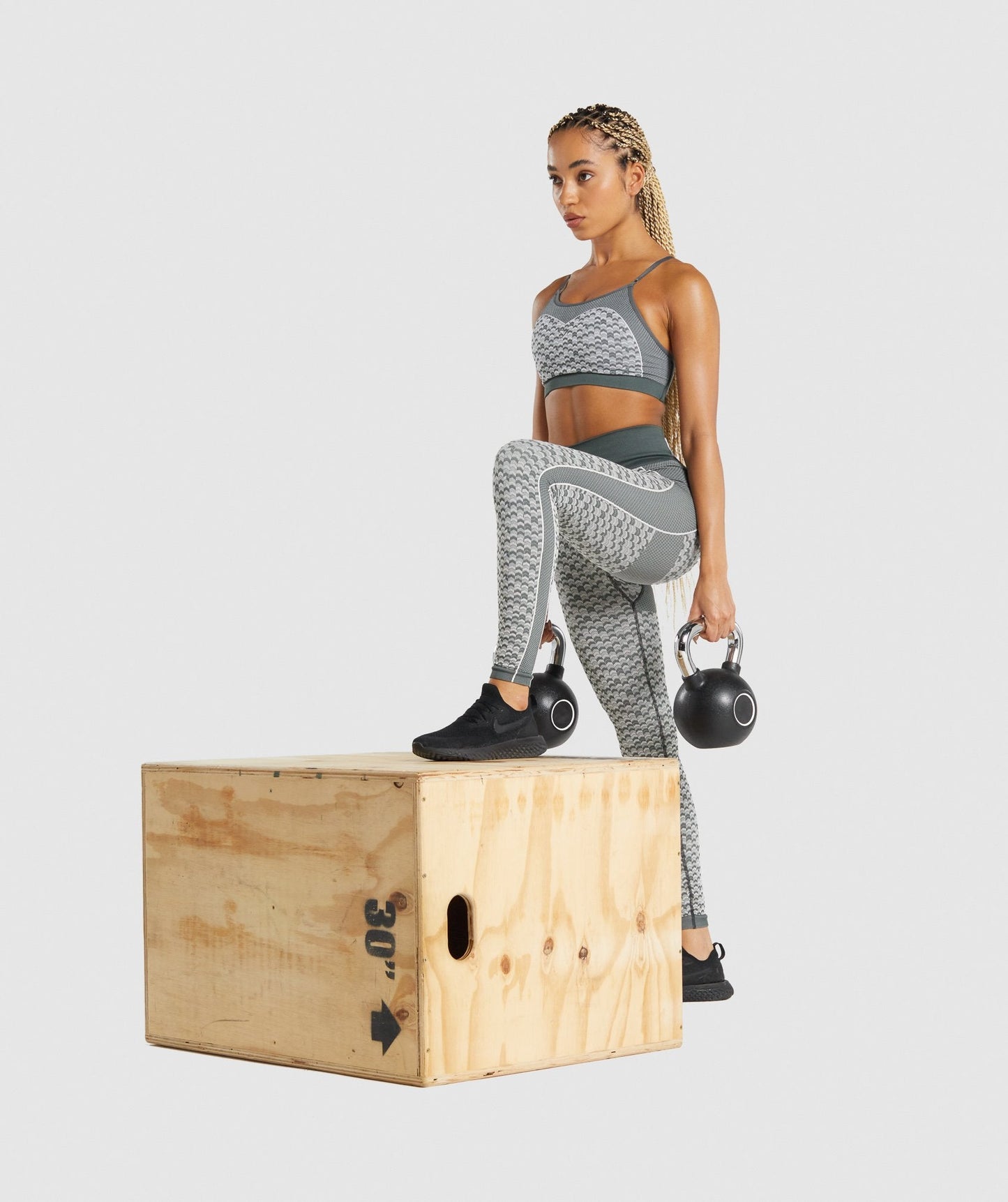 جیمشارک Wtflex سیملیس اعلی کمر والی ٹانگوں - شیورون | چارکول