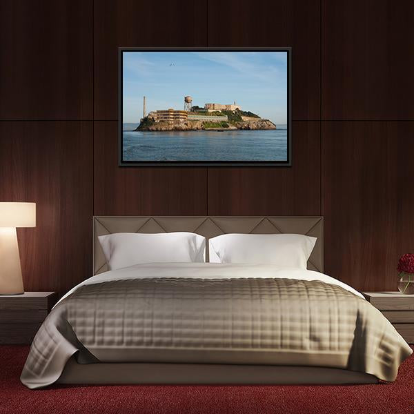 Alcatraz Island In San Francisco Canvas Wall Art-3 Horizontal-Gallery Wrap-25" x 16"-Tiaracle
