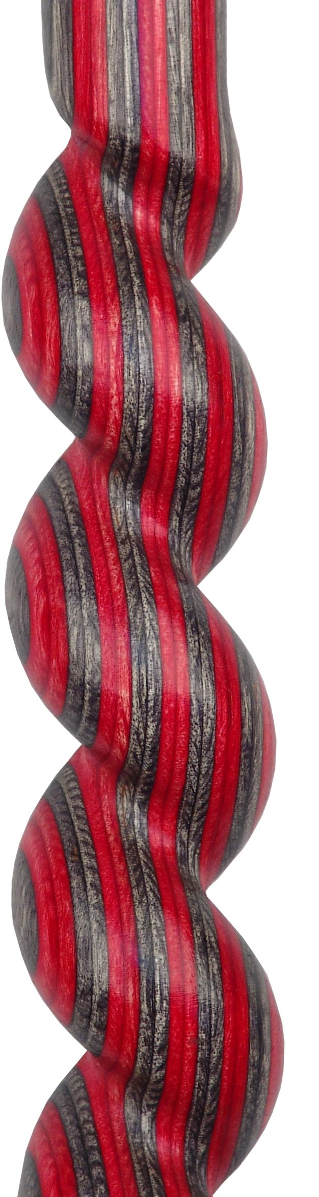 Scratch and Dent Red & Black Colortone Spiral Rope Derby Handle Walking Cane w/ laminate Birchwood Shaft V1912