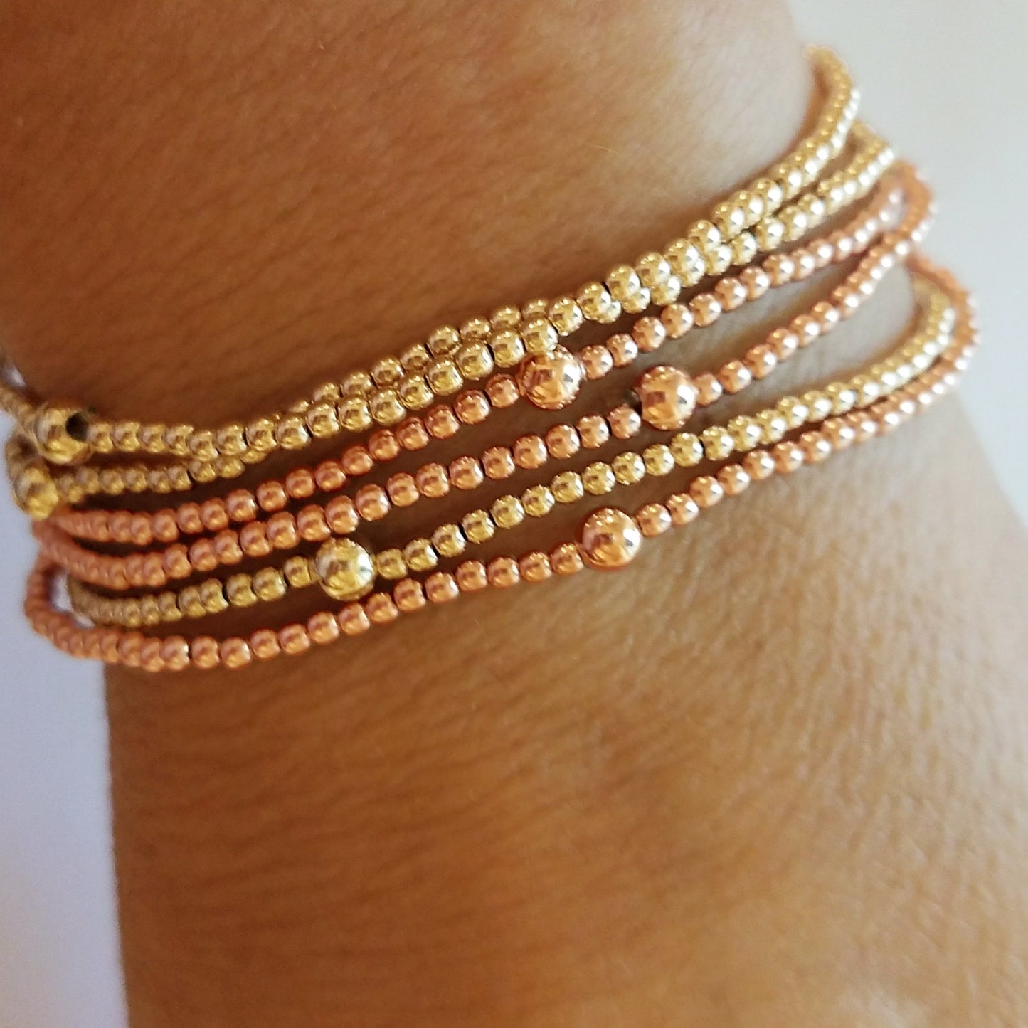 2mm Silberperlenarmband