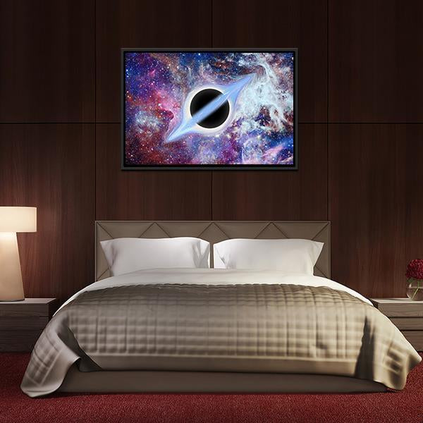 Black Hole Science Fiction Canvas Wall Art-3 Horizontal-Gallery Wrap-25" x 16"-Tiaracle