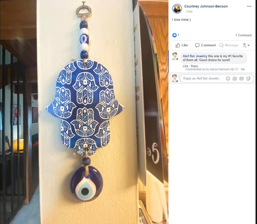 Wunderschöner blauer Hamsa-Wandbehang für Ihr Zuhause