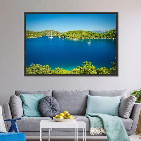 Coast Line Of Mljet Croatia Canvas Wall Art-3 Horizontal-Gallery Wrap-25" x 16"-Tiaracle