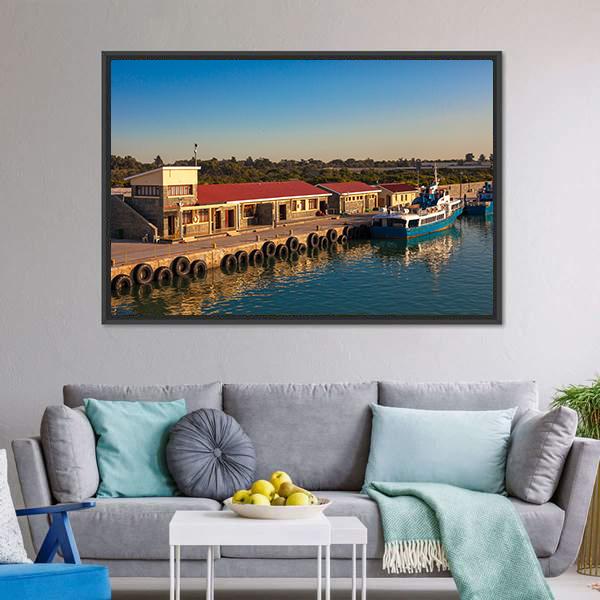Dock At Robben Island Prison Canvas Wall Art-3 Horizontal-Gallery Wrap-25" x 16"-Tiaracle