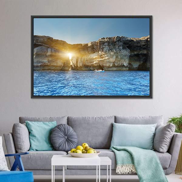 Fantastic Azure Window Canvas Wall Art-3 Horizontal-Gallery Wrap-25" x 16"-Tiaracle