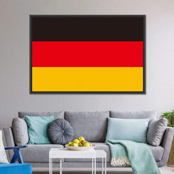 Flag Of Germany Canvas Wall Art-3 Horizontal-Gallery Wrap-25" x 16"-Tiaracle