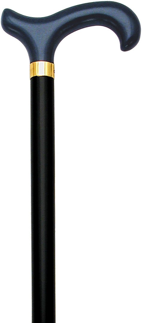 Scratch and Dent Deluxe Blue Derby Walking Cane With Black Beechwood Shaft And Brass Collar V1900