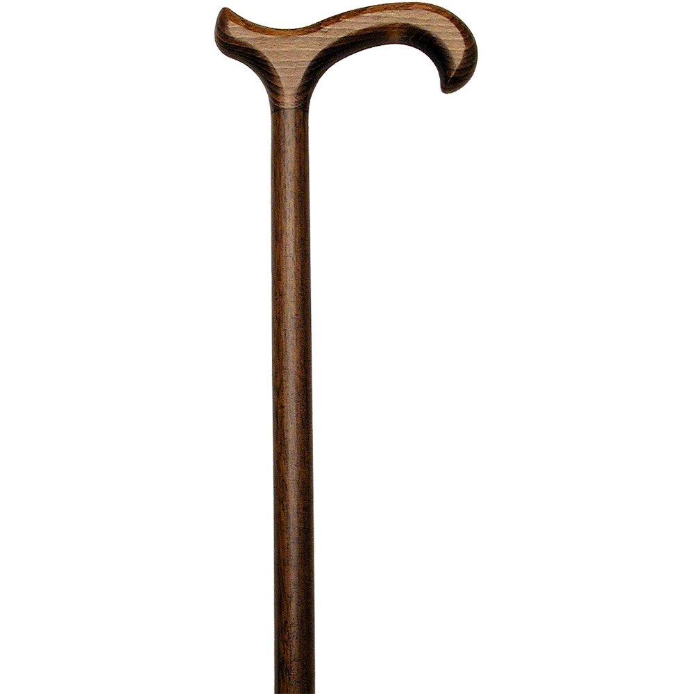 Scratch and Dent Light Brown, Derby Walking Cane with stained Beechwood shaft V1907