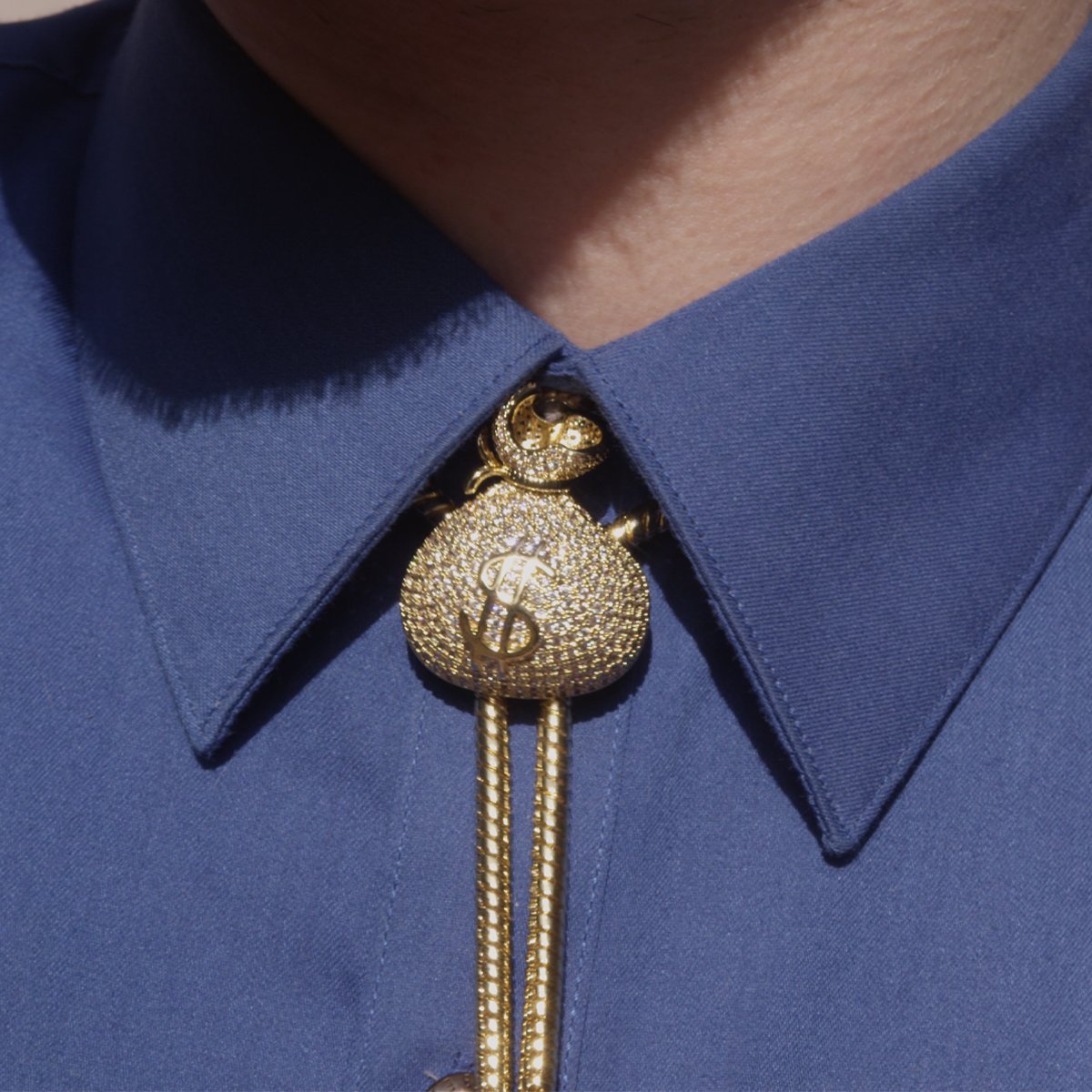 Money Bag Bolo Tie Necklace