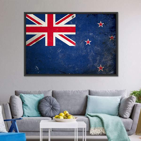 New Zealand Flag Canvas Wall Art-3 Horizontal-Gallery Wrap-25" x 16"-Tiaracle