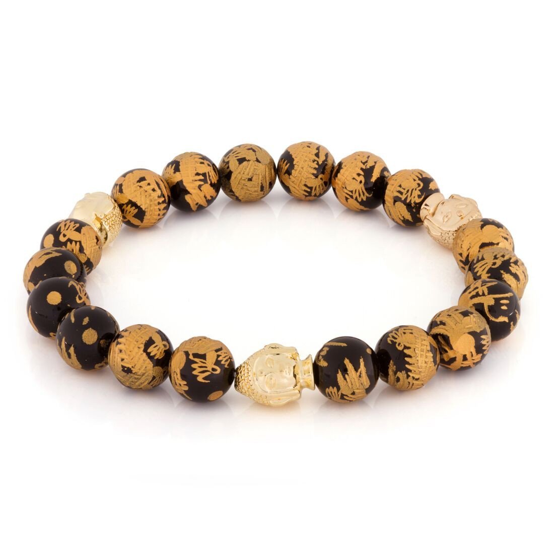 Onyx Dragon Buddha Bracelet