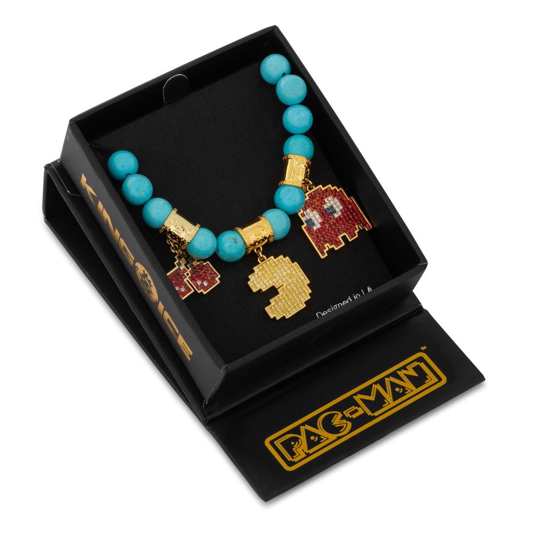 PAC-MAN x King Ice - 8mm Blinky Beaded Bracelet
