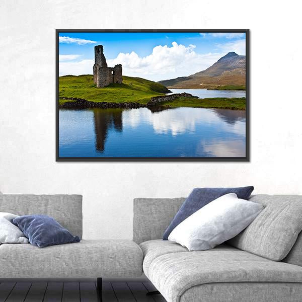 Path To A Ruiner Of Scottish Caste Canvas Wall Art-3 Horizontal-Gallery Wrap-25" x 16"-Tiaracle