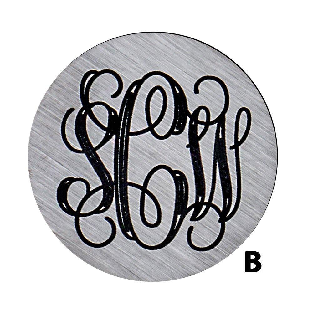 Custom Cane Engraving - Round Stainless Steel Plaque