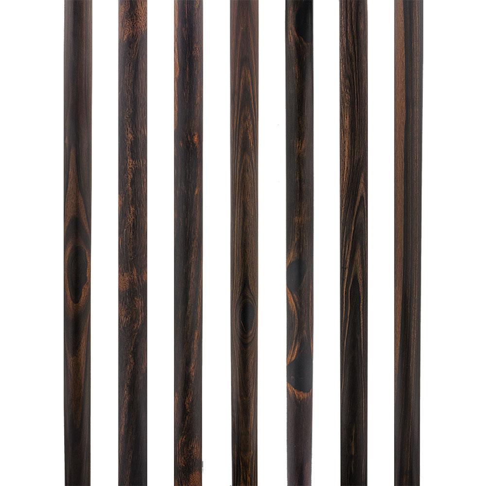 Scratch & Dent Premium Ebony Derby Walking Cane With Ebony Wood Shaft and Pewter Collar V1511